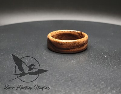 Handcrafted Solid Acacia Wood Ring - Natural Elegance, Wooden Ring, Wood Ring, Simple Wedding Ring - image2